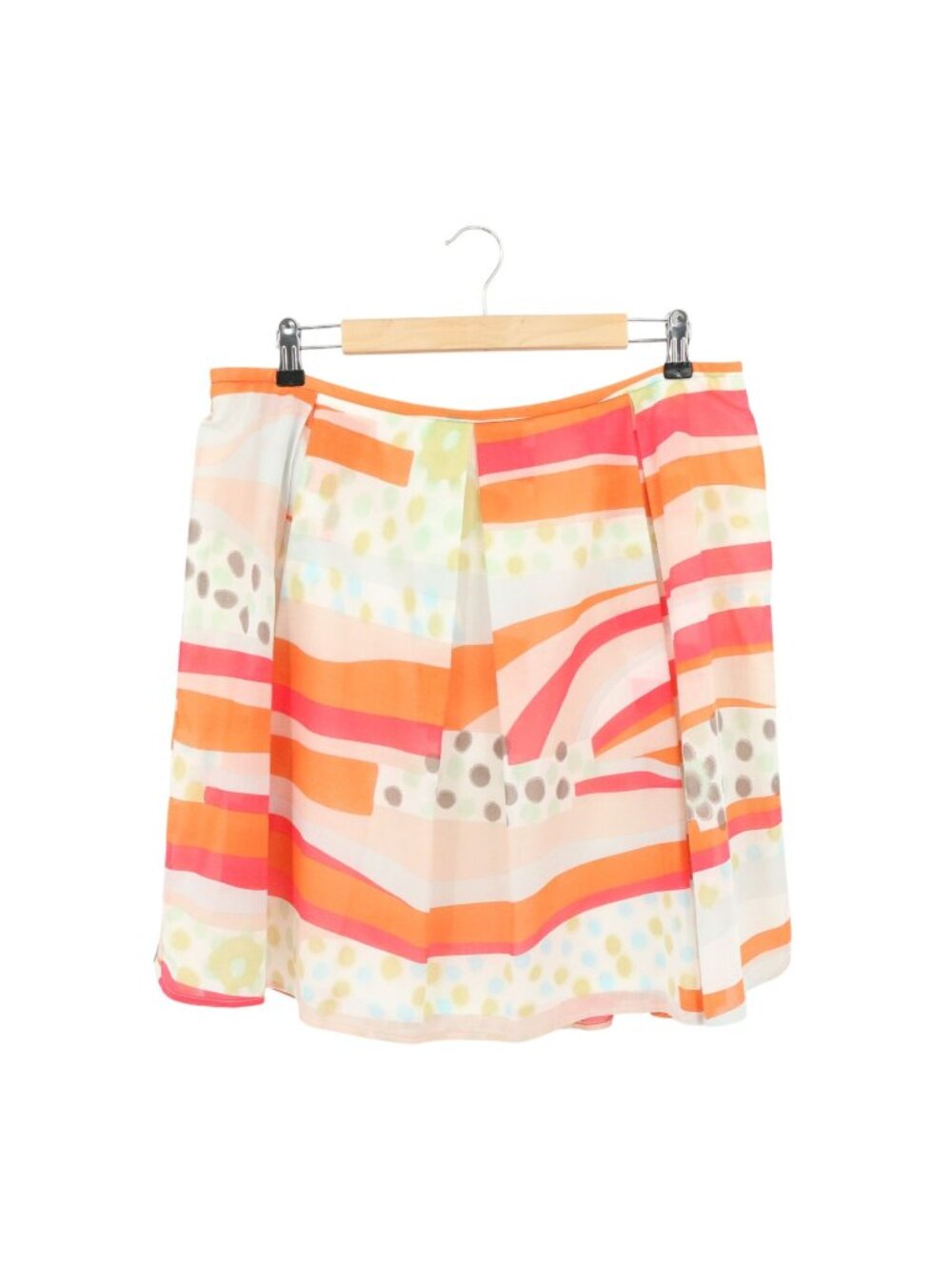 Feraud Colorful Wearable Art Wide Pleat Skirt US 14